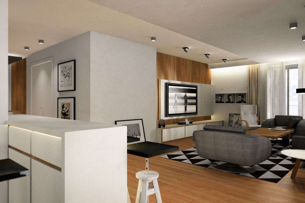 Apartament w centrum Warszawy projekt i aranżacja