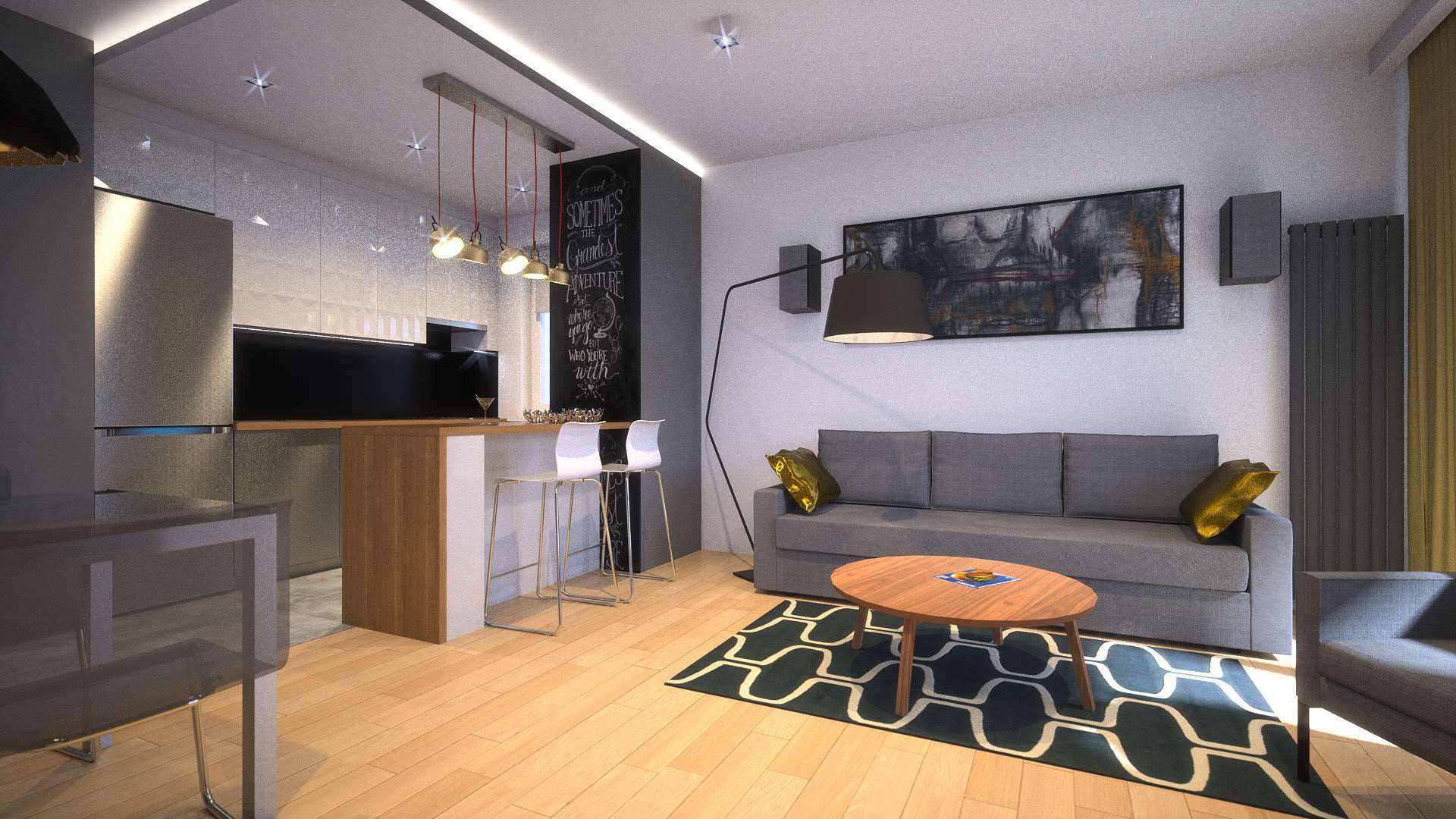 Salon - mieszkanie Ursynów