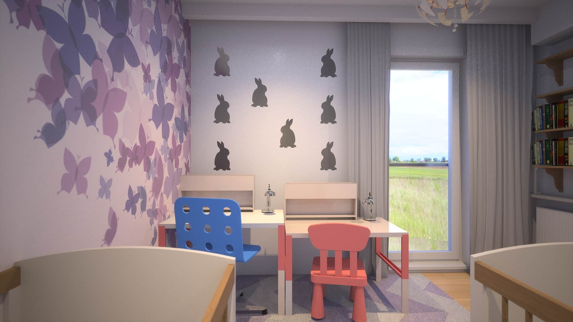 Pokój dziecięcy w apartamencie na Ursynowie