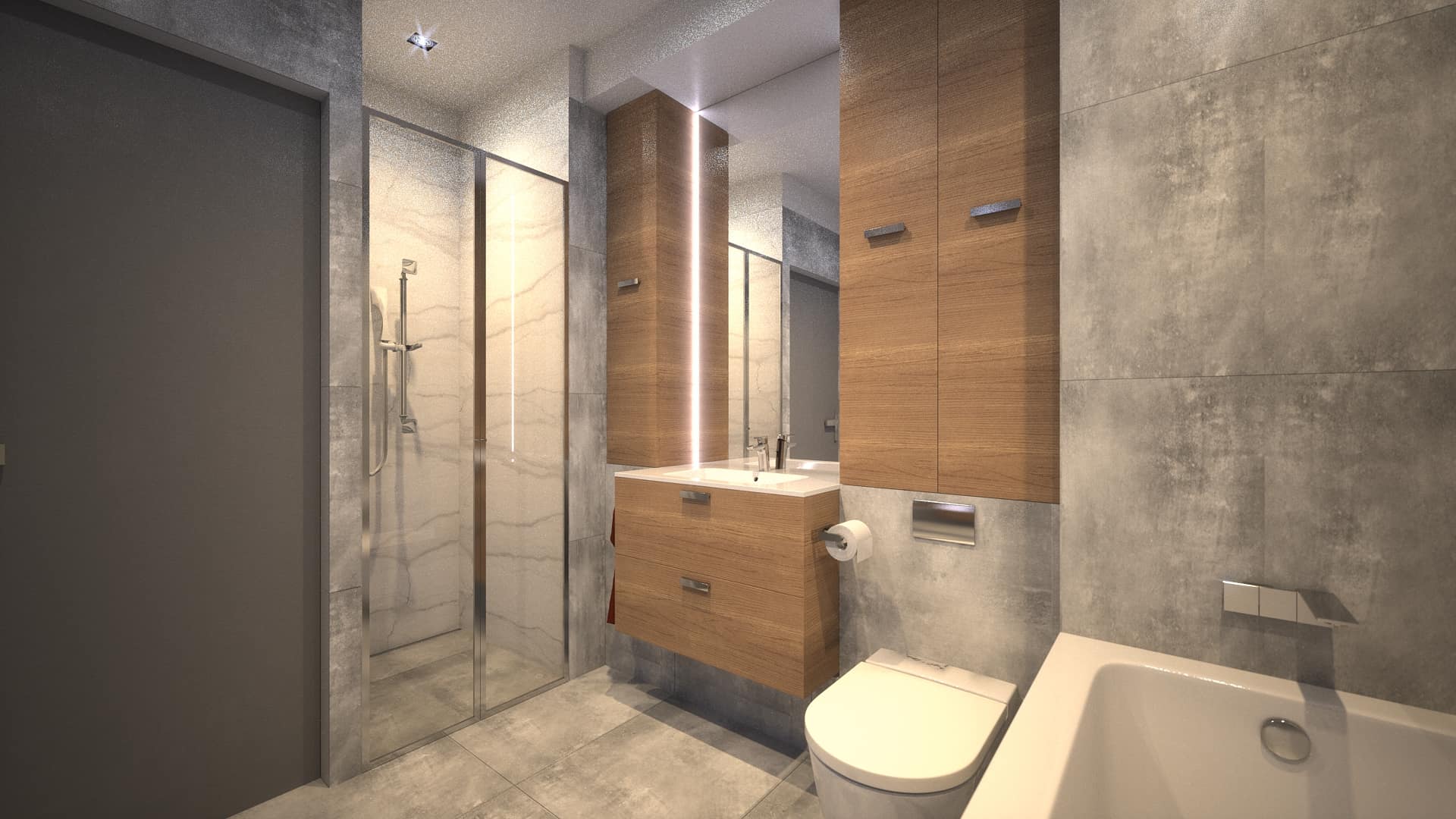 Zaprojektowana łazienka w apartamencie na Ursynowie